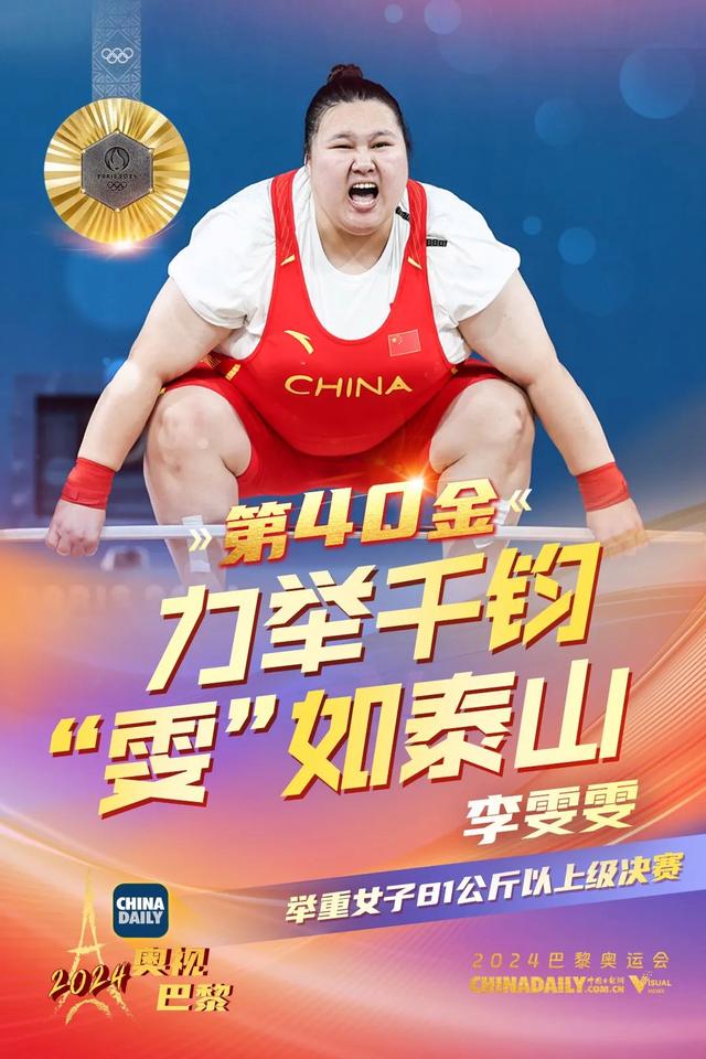 回顾巴黎奥运会中国队40枚金牌，感受中国队夺金的辉煌时刻～